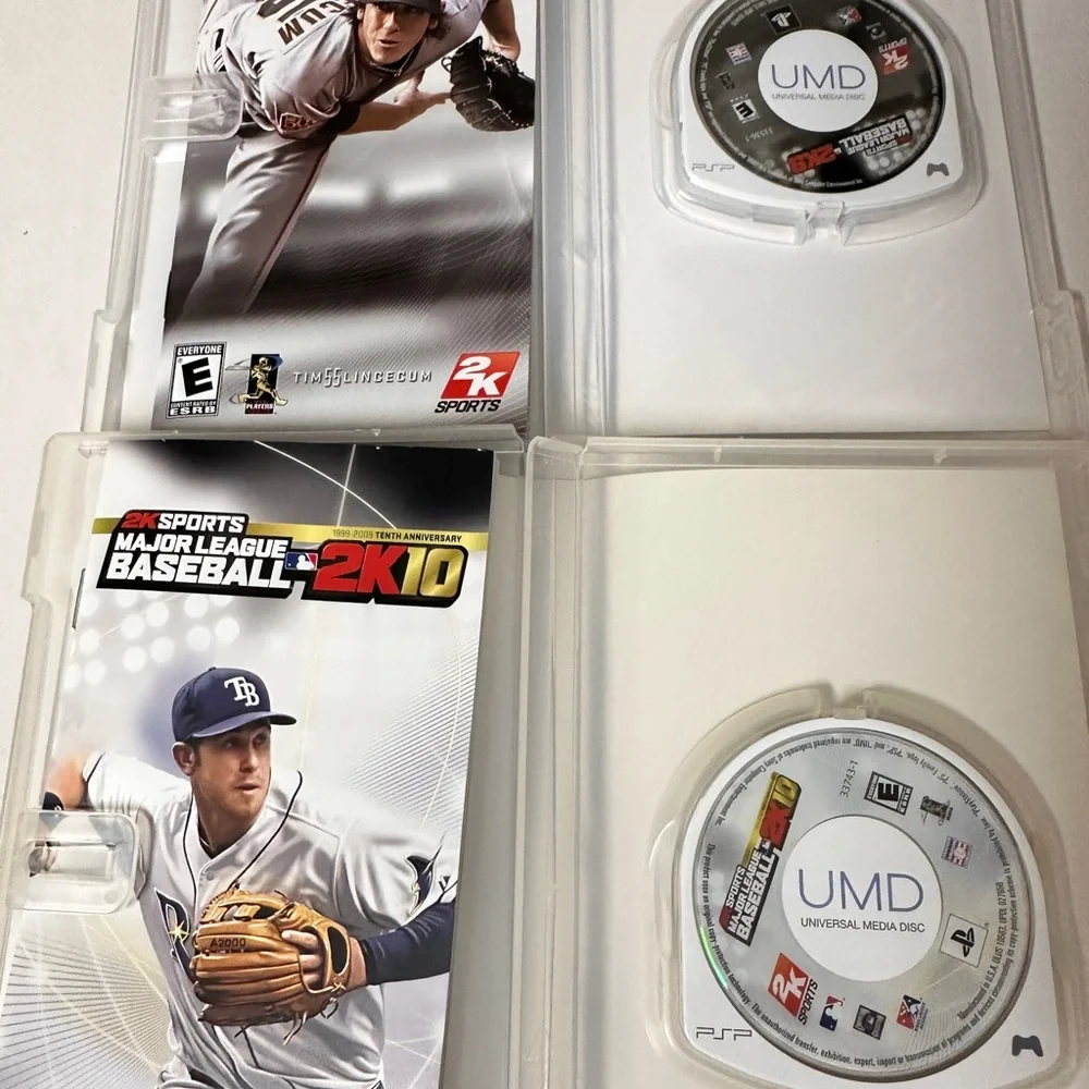Lot Of 2: 2k Sports Major League Baseball 2K09‎ And 2K10 (Sony PSP) Tested